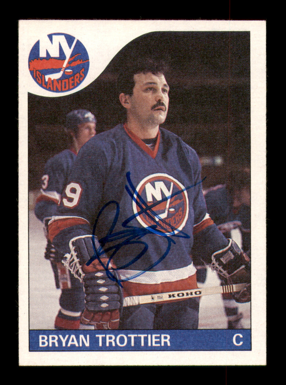 Bryan Trottier Autographed 1985-86 Topps Card #60 New York Islanders SKU #251133