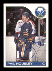 Phil Housley Autographed 1985-86 Topps Card #63 Buffalo Sabres SKU #251136