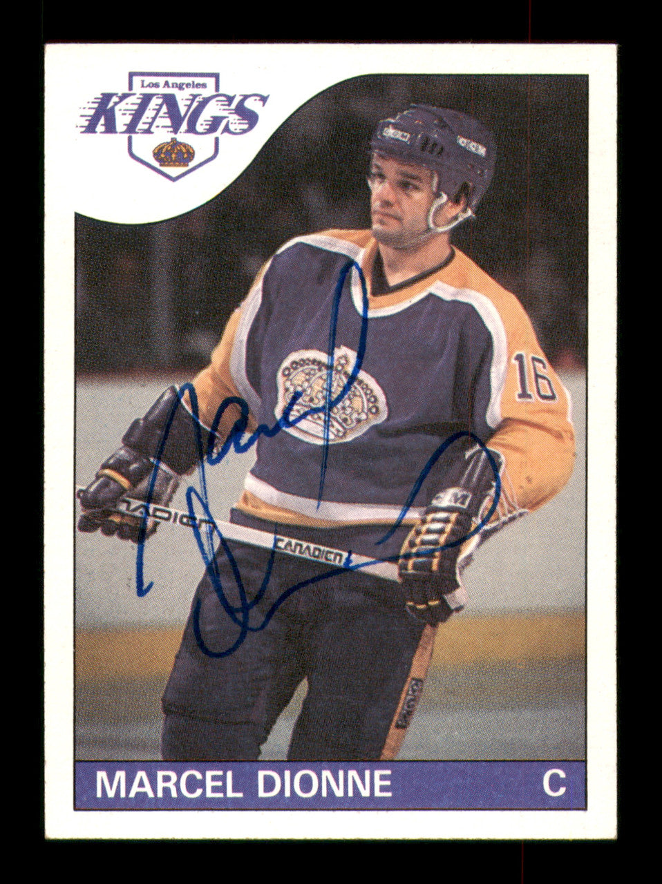 Marcel Dionne Autographed 1985-86 Topps Card #90 Los Angeles Kings SKU #251140