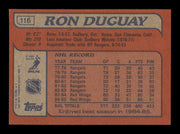 Ron Duguay Autographed 1985-86 Topps Card #116 Detroit Red Wings SKU #251150