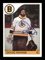 Doug Keans Autographed 1985-86 Topps Card #133 Boston Bruins SKU #251155
