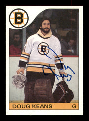 Doug Keans Autographed 1985-86 Topps Card #133 Boston Bruins SKU #251156