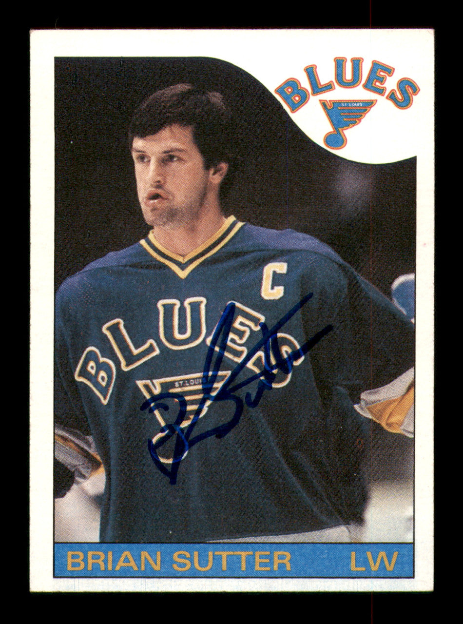 Brian Sutter Autographed 1985-86 Topps Card #135 St. Louis Blues SKU #251158