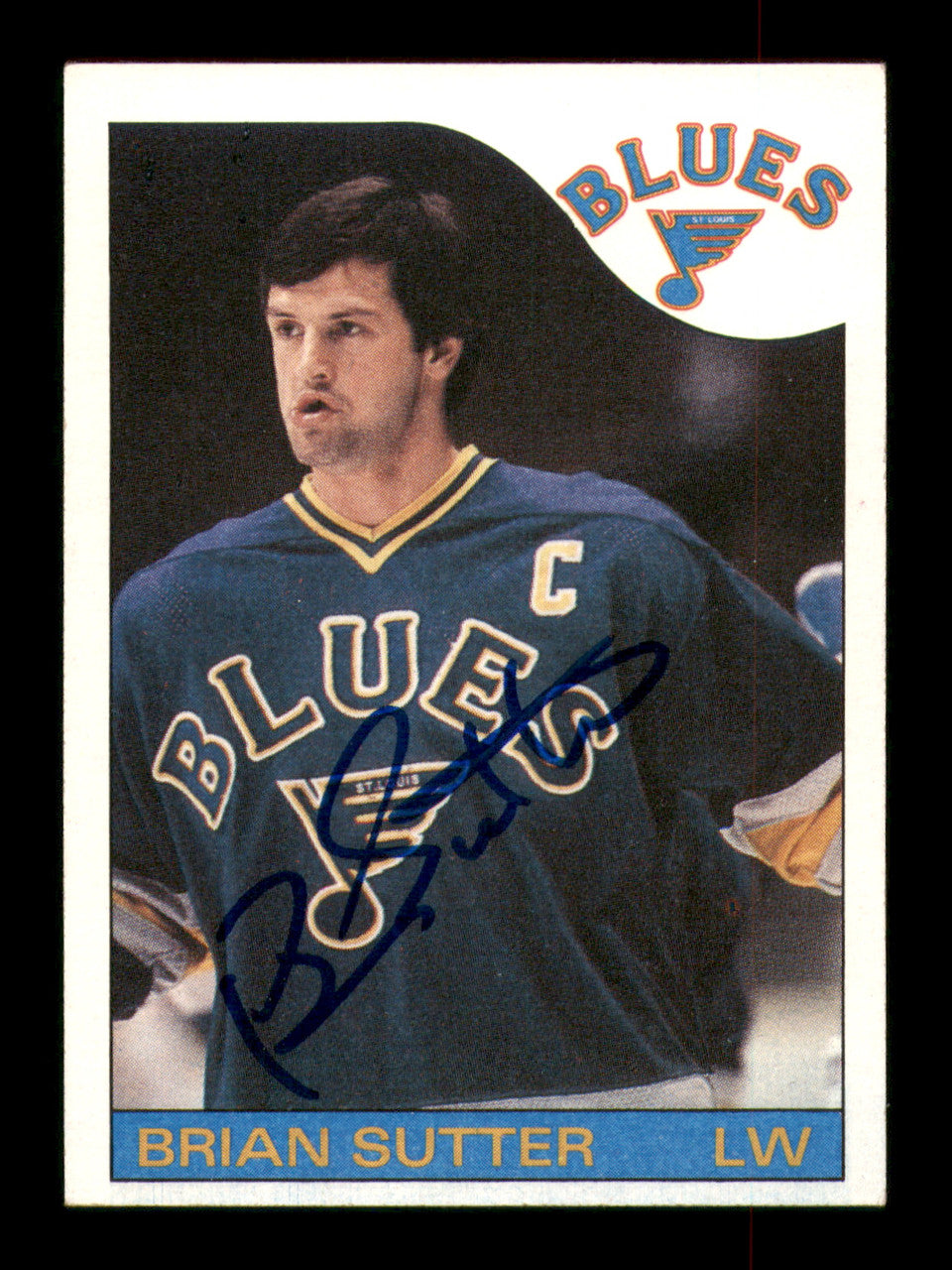Brian Sutter Autographed 1985-86 Topps Card #135 St. Louis Blues SKU #251159