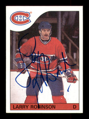 Larry Robinson Autographed 1985-86 Topps Card #147 Montreal Canadiens SKU #251165