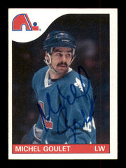 Michel Goulet Autographed 1985-86 Topps Card #150 Quebec Nordiques SKU #251167