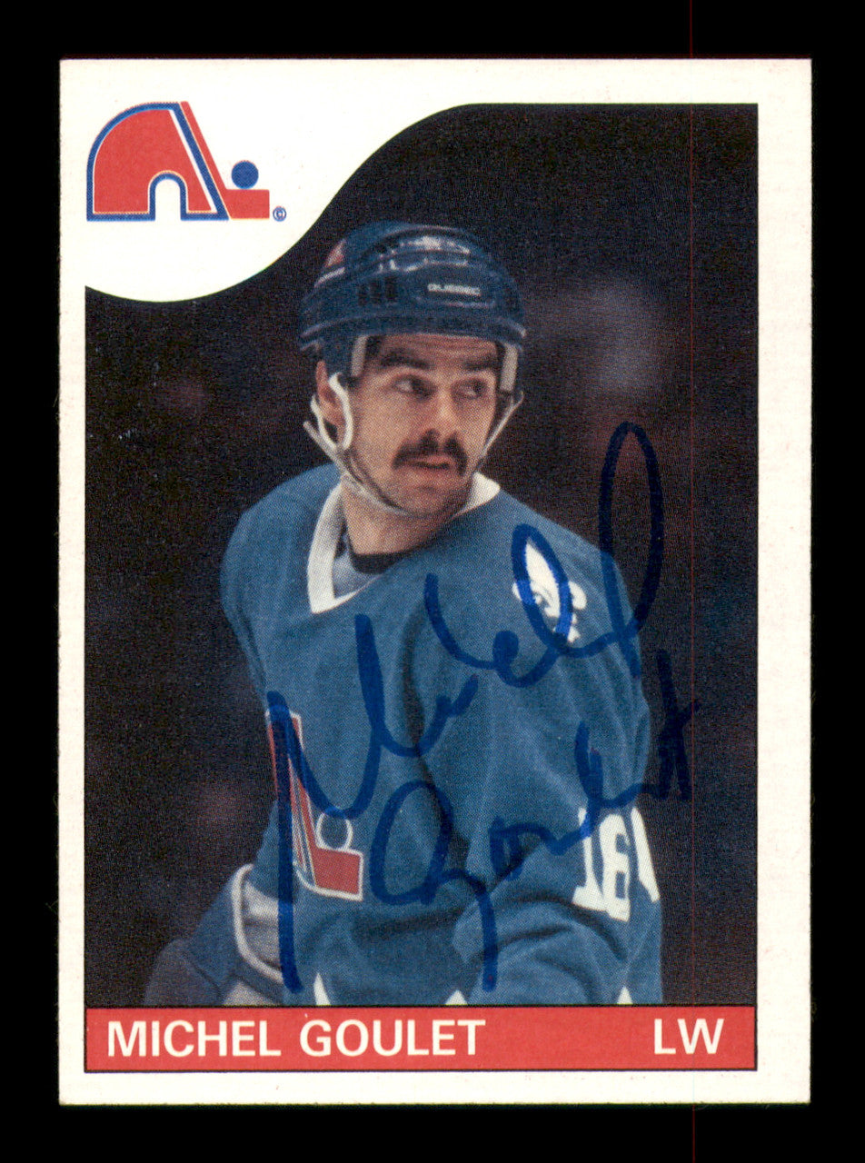 Michel Goulet Autographed 1985-86 Topps Card #150 Quebec Nordiques SKU #251168