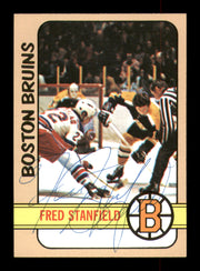 Fred Stanfield Autographed 1972-73 Topps Card #135 Boston Bruins SKU #251172