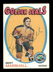 Bert Marshall Autographed 1971-72 Topps Card #73 California Golden Seals SKU #251180