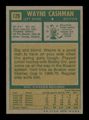 Wayne Cashman Autographed 1971-72 Topps Card #129 Boston Bruins SKU #251182