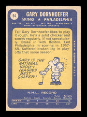 Gary Dornhoefer Autographed 1969-70 Topps Card #94 Philadelphia Flyers SKU #251197