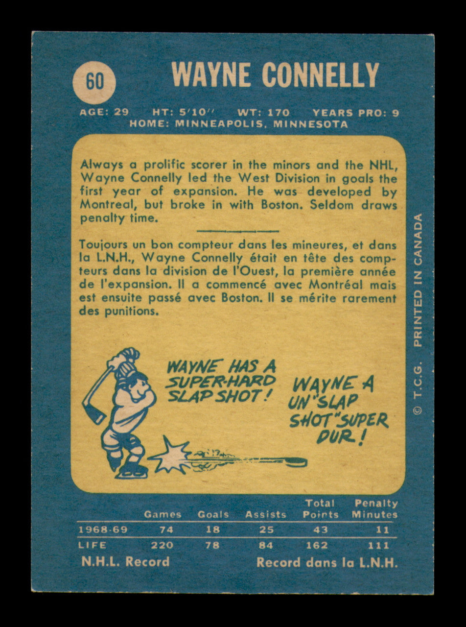 Wayne Connelly Autographed 1969-70 O-Pee-Chee Card #60 Detroit Red Wings SKU #251204