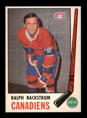 Ralph Backstrom Autographed 1969-70 O-Pee-Chee Card #166 Montreal Canadiens SKU #251206