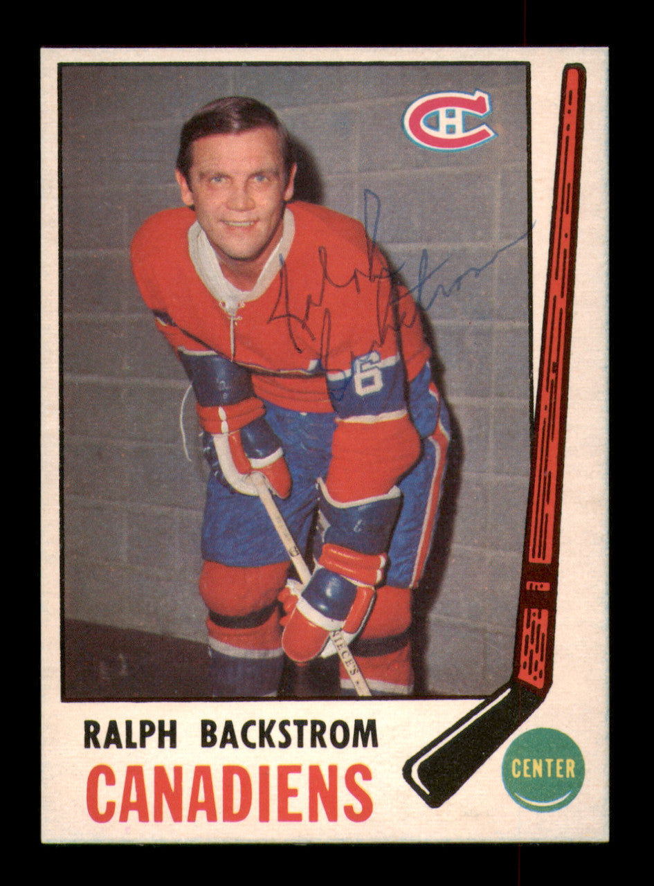 Ralph Backstrom Autographed 1969-70 O-Pee-Chee Card #166 Montreal Canadiens SKU #251206