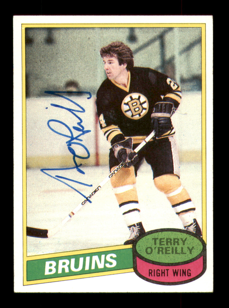Terry O'Reilly Autographed 1980-81 Topps Card #56 Boston Bruins SKU #251218