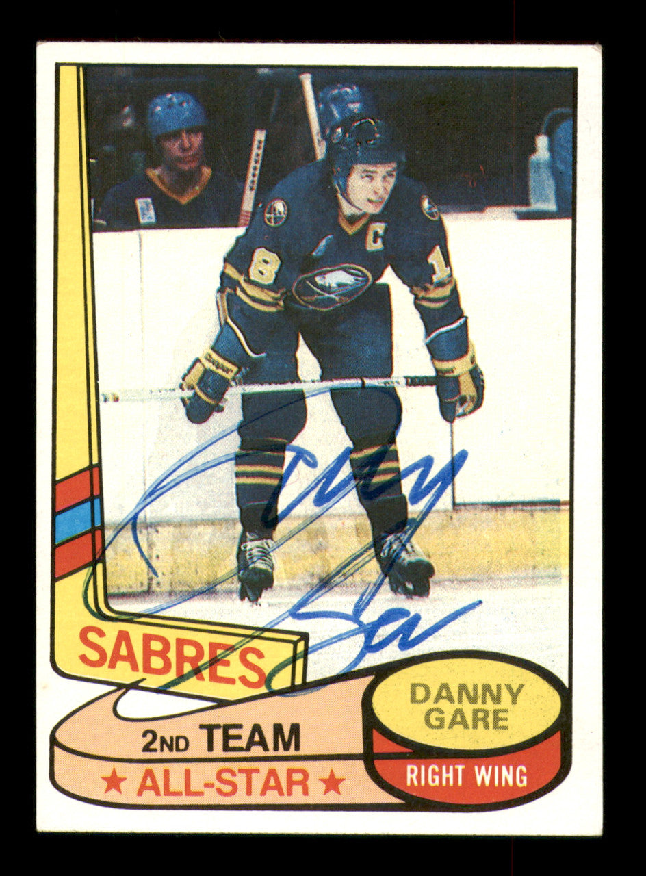 Danny Gare Autographed 1980-81 Topps Card #88 Buffalo Sabres SKU #251232