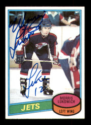 Morris Lukowich Autographed 1980-81 Topps Card #107 Winnipeg Jets SKU #251233