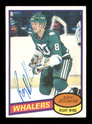 Ray Allison Autographed 1980-81 Topps Rookie Card #126 Hartford Whalers SKU #251235