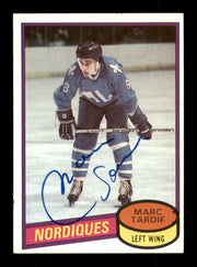 Marc Tardif Autographed 1980-81 Topps Card #256 Quebec Nordiques SKU #251254