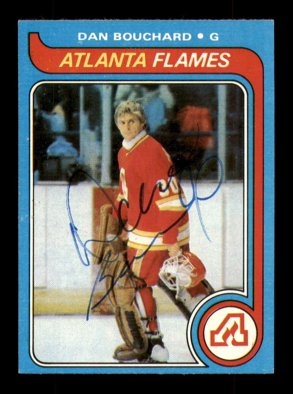Dan Bouchard Autographed 1979-80 Topps Card #28 Atlanta Flames SKU #251266