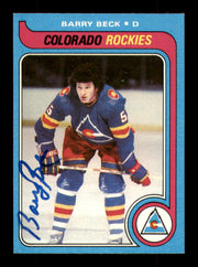 Barry Beck Autographed 1979-80 Topps Card #35 Colorado Rockies SKU #251269