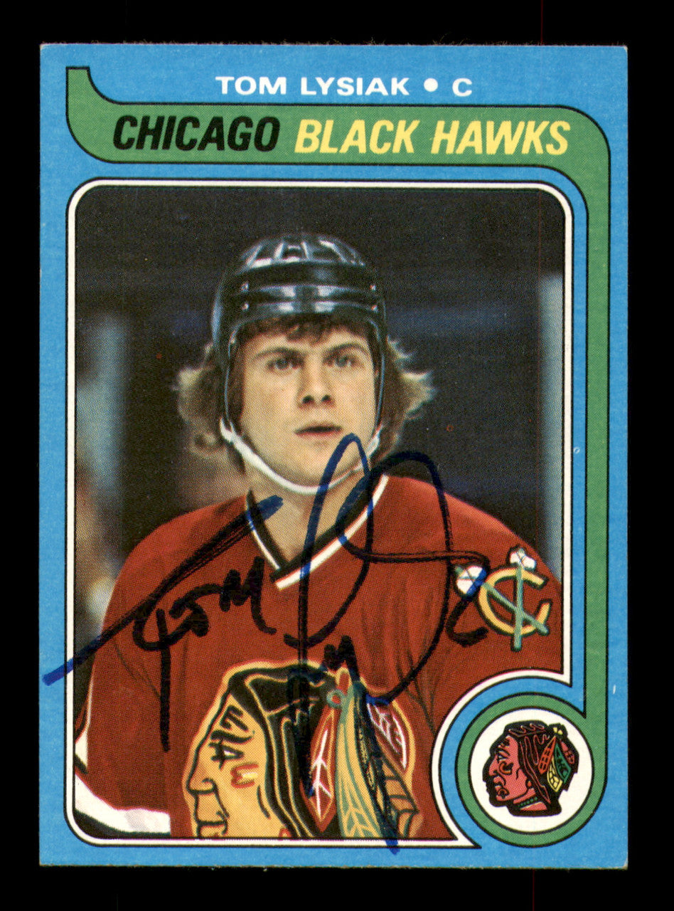 Tom Lysiak Autographed 1979-80 Topps Card #41 Chicago Blackhawks SKU #251274