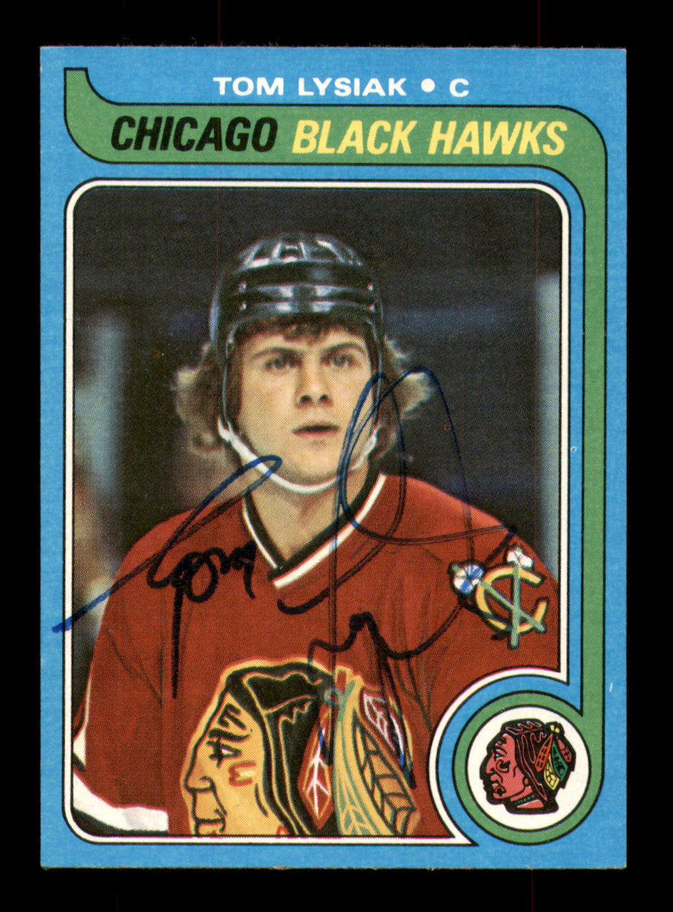Tom Lysiak Autographed 1979-80 Topps Card #41 Chicago Blackhawks SKU #251275