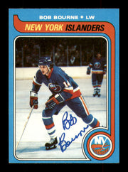 Bob Bourne Autographed 1979-80 Topps Card #56 New York Islanders SKU #251279