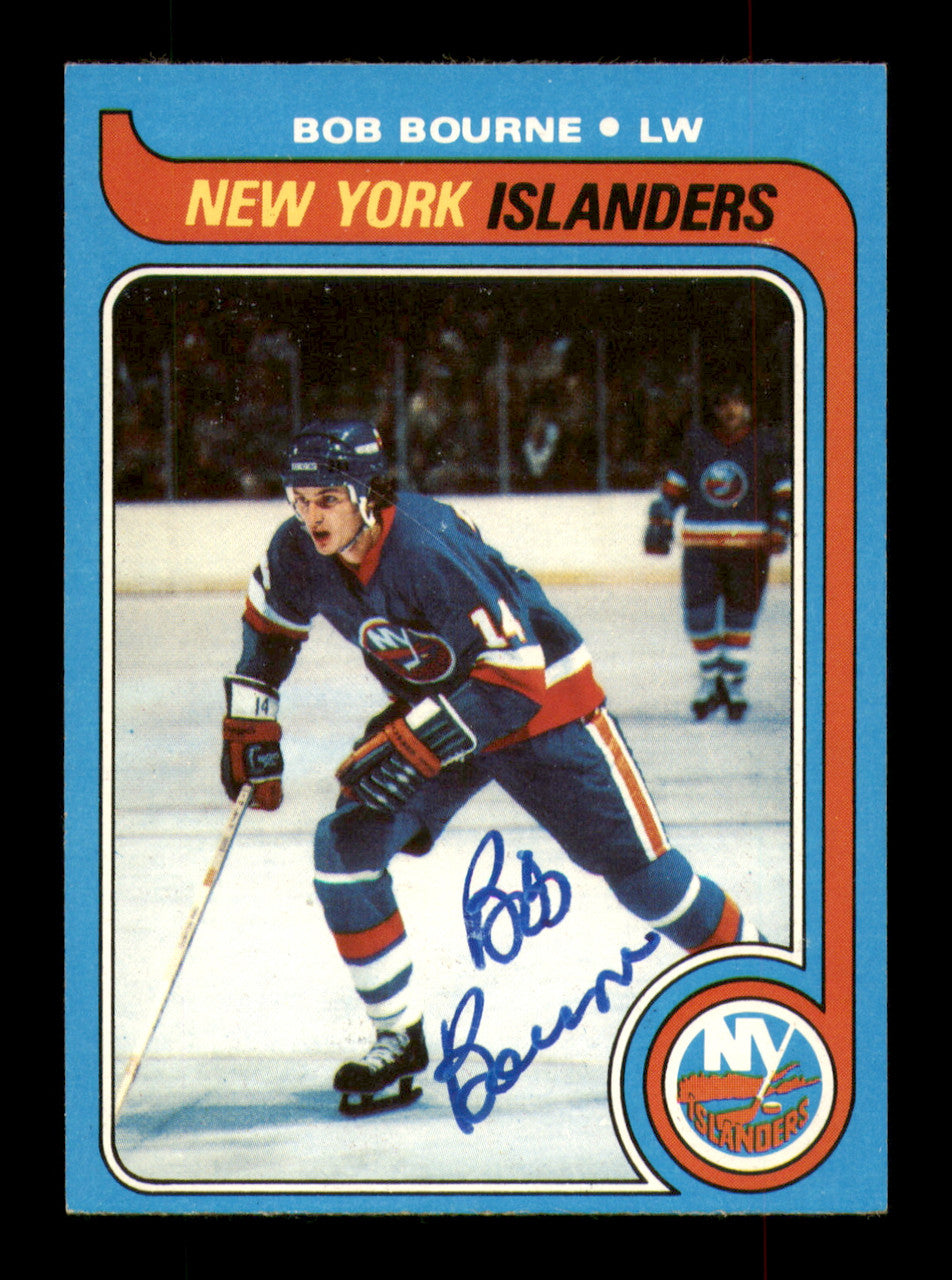 Bob Bourne Autographed 1979-80 Topps Card #56 New York Islanders SKU #251279