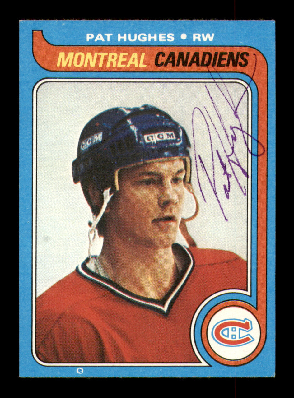 Pat Hughes Autographed 1979-80 Topps Card #65 Montreal Canadiens SKU #251282