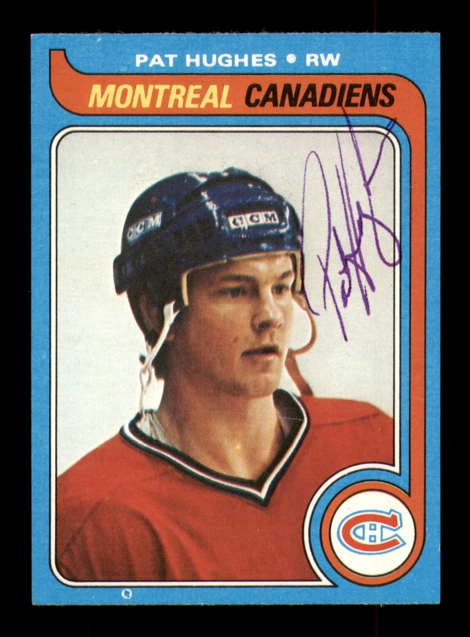 Pat Hughes Autographed 1979-80 Topps Card #65 Montreal Canadiens SKU #251283