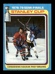 Guy Lapointe Autographed 1979-80 Topps Card #81 Montreal Canadiens SKU #251291