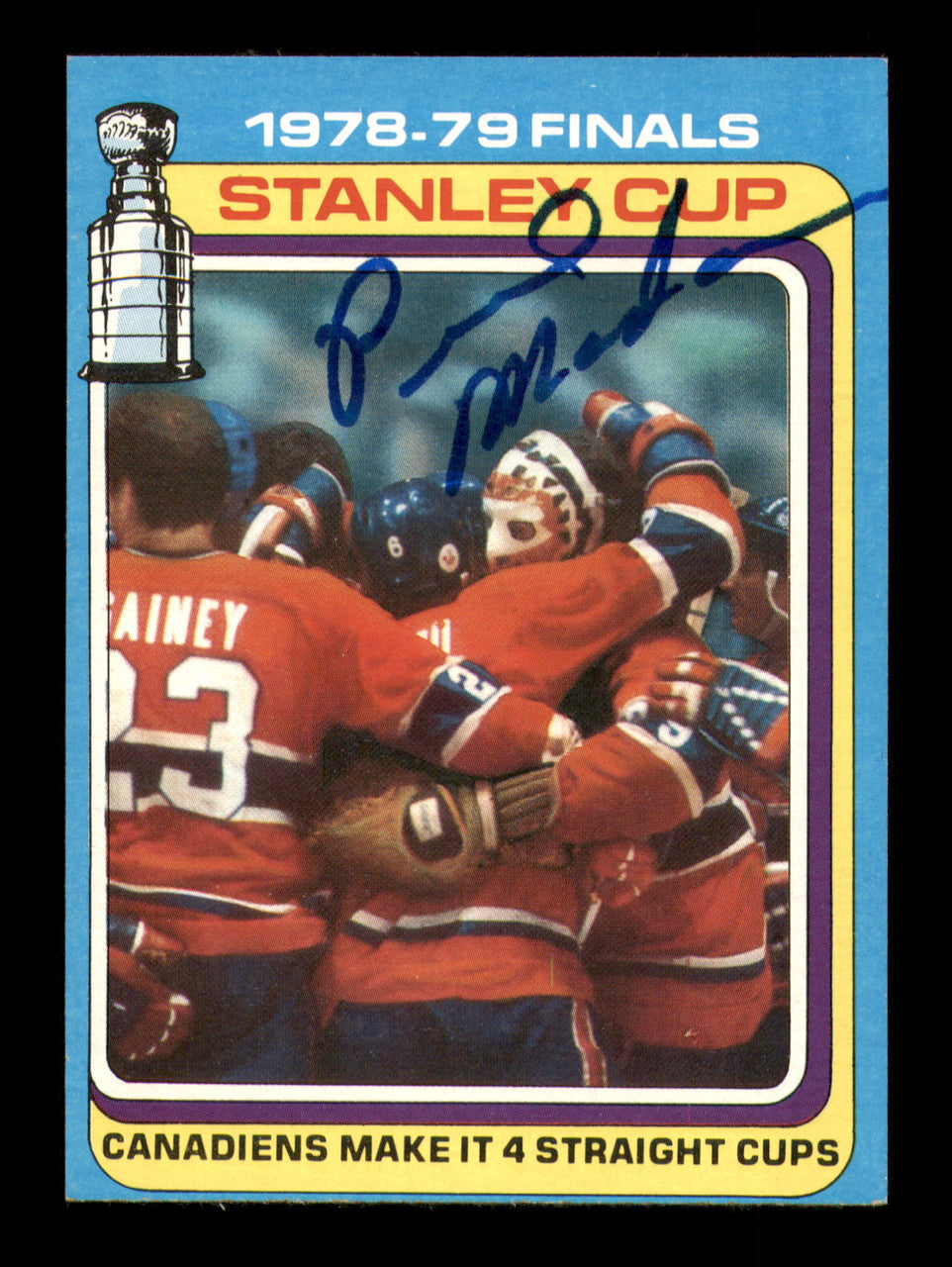 Pierre Mondou Autographed 1979-80 Topps Card #83 Montreal Canadiens SKU #251293
