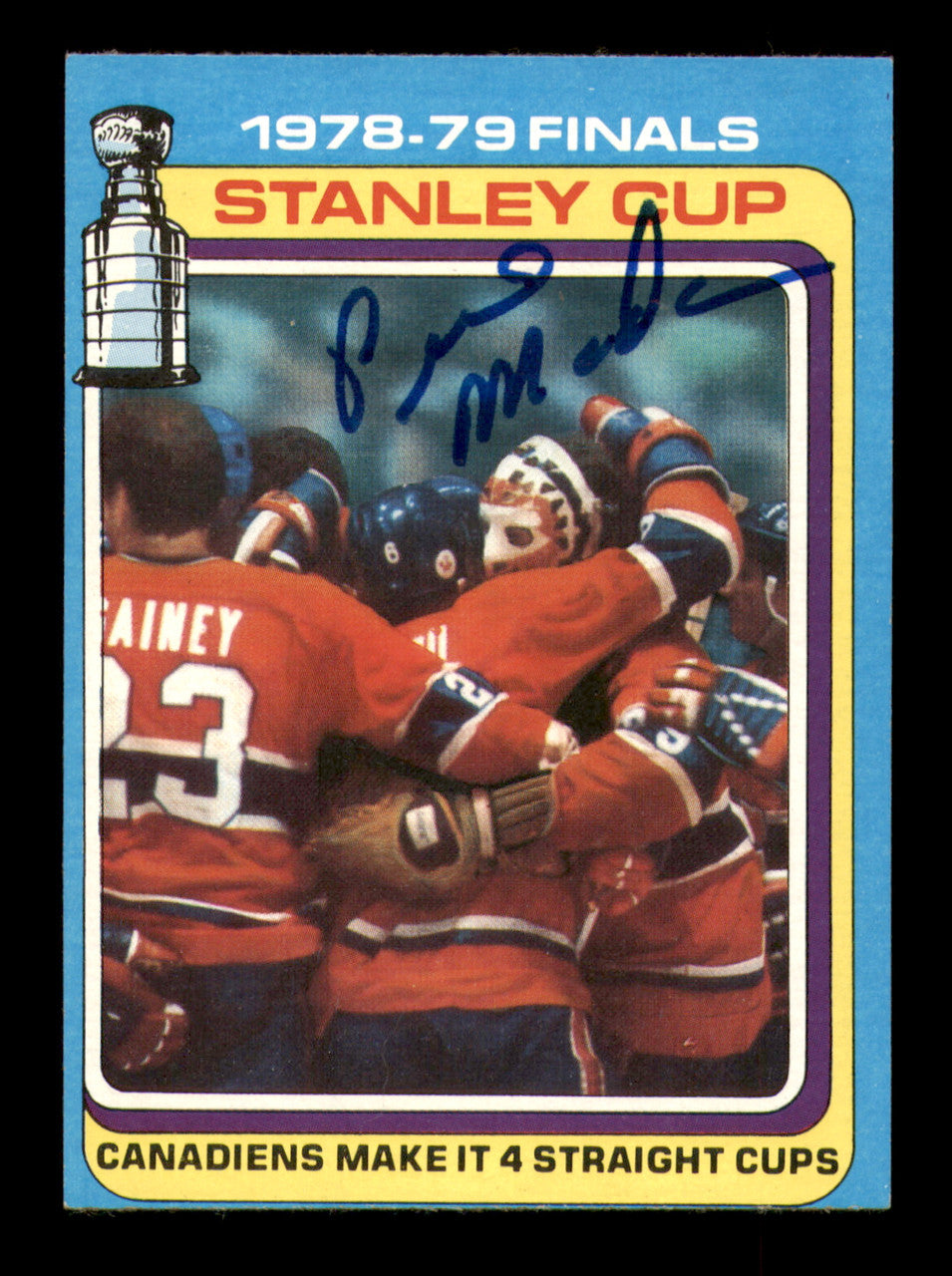 Pierre Mondou Autographed 1979-80 Topps Card #83 Montreal Canadiens SKU #251296
