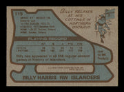 Billy Harris Autographed 1979-80 Topps Card #115 New York Islanders SKU #251312