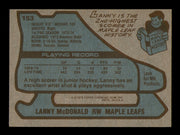 Lanny McDonald Autographed 1979-80 Topps Card #153 Toronto Maple Leafs SKU #251321