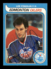 Lee Fogolin Autographed 1979-80 Topps Card #183 Edmonton Oilers SKU #251334