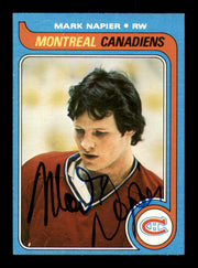 Mark Napier Autographed 1979-80 Topps Card #222 Montreal Canadiens SKU #251345