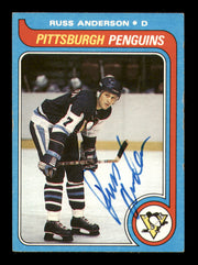 Russ Anderson Autographed 1979-80 Topps Card #264 Pittsburgh Penguins SKU #251353