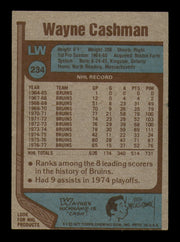 Wayne Cashman Autographed 1977-78 Topps Card #234 Boston Bruins SKU #251371