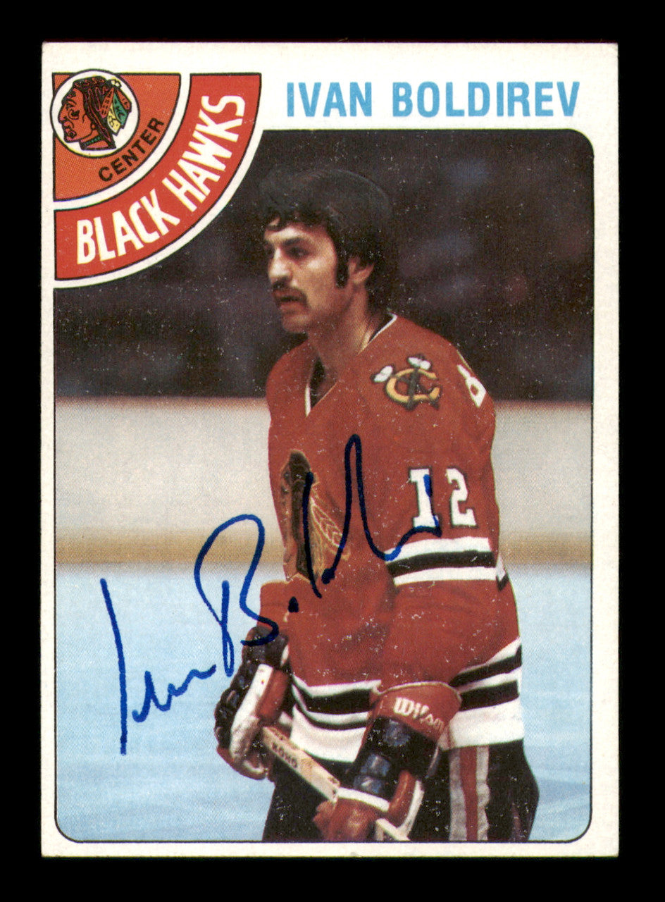 Ivan Boldirev Autographed 1978-79 Topps Card #135 Chicago Blackhawks SKU #251374