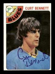 Curt Bennett Autographed 1978-79 Topps Card #31 St. Louis Blues SKU #251375