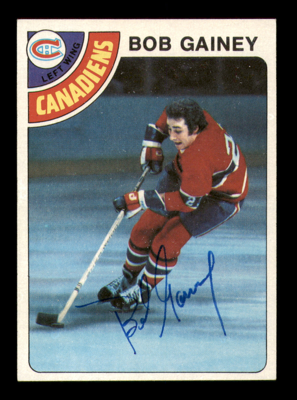 Bob Gainey Autographed 1978-79 Topps Card #76 Montreal Canadiens SKU #251377