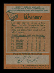 Bob Gainey Autographed 1978-79 Topps Card #76 Montreal Canadiens SKU #251377