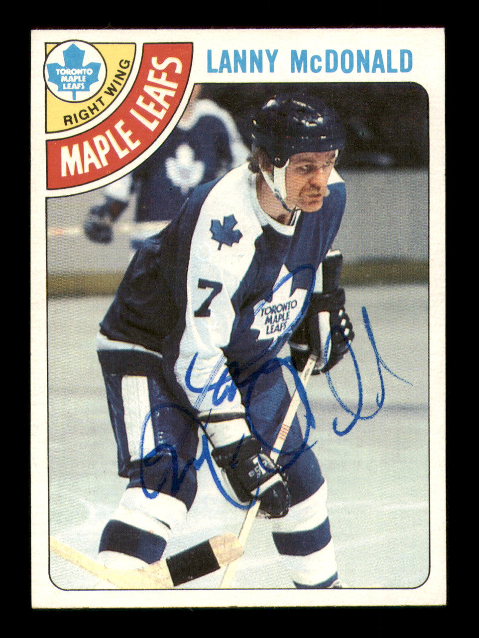 Lanny McDonald Autographed 1978-79 Topps Card #78 Toronto Maple Leafs SKU #251378