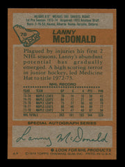 Lanny McDonald Autographed 1978-79 Topps Card #78 Toronto Maple Leafs SKU #251379