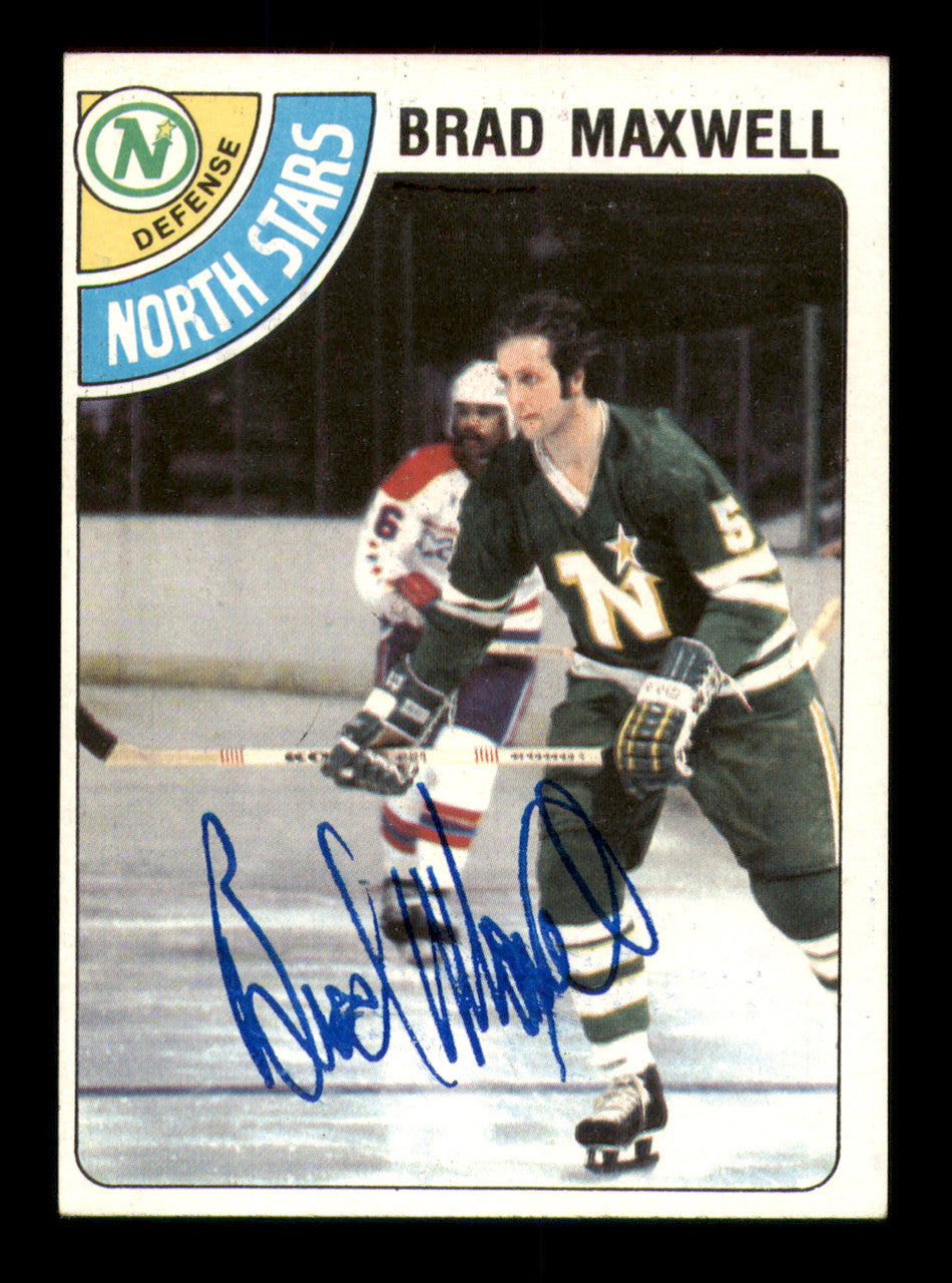 Brad Maxwell Autographed 1978-79 Topps Card #83 Minnesota North Stars SKU #251381