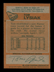 Tom Lysiak Autographed 1978-79 Topps Card #97 Atlanta Flames SKU #251382