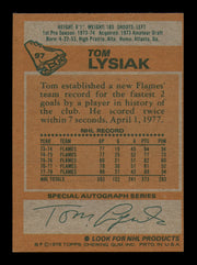 Tom Lysiak Autographed 1978-79 Topps Card #97 Atlanta Flames SKU #251383