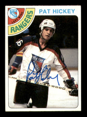 Pat Hickey Autographed 1978-79 Topps Card #112 New York Rangers SKU #251385